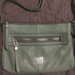 Genuine fossil leather crossbody